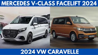 Compare The Mercedes V-Class Facelift 2024 Vs. 2024 Volkswagon Caravelle