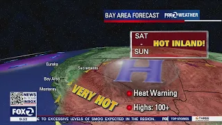 WEEKEND FORECAST: Up to 108 inland, very hot temps across west US