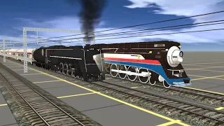 Trainz Race: American Freedom:Class GS-4 VS CN U2g Northern (Trainz #60)