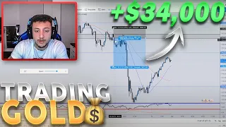 $34,000 Day Trading Gold. HOW TO TRADE GOLD