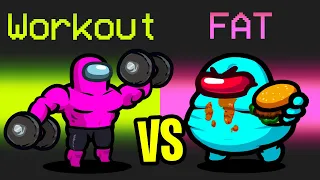 WORKOUT vs FAT Mod in Among Us