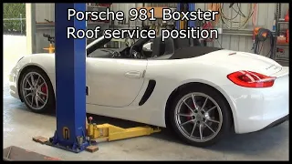 Porsche 981 roof service position