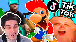 ТИК ТОК УГАР С МАРИО ! - Mario Reacts To Funny Tik Toks - Реакция