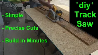 How to Build a Simple Track Saw |  Table Saw for Precise Wood Cuts