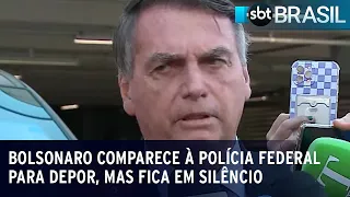 Bolsonaro comparece à Polícia Federal para depor, mas fica em silêncio | SBT Brasil (18/10/23)