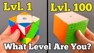 Rubik's Cubes From Level 1 to Level 100 (WCA Edition)