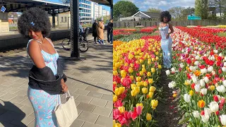 Kings day festival Amsterdam 🥳Going to see the tulips 🌷