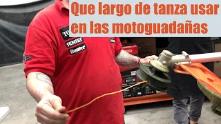 Que largo de tanza utilizar en motoguadañas / Desmalezadoras / bordadoras ECHO - STIHL - HUSQVARNA