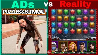 Game Ads Vs Reality 17, Puzzles and Survival