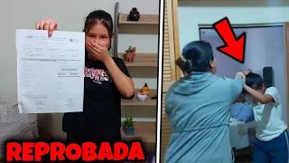 MI HERMANA REPROBO Y ASÍ RECCIONO MI MAMÁ!! BROMA PESADA *La peor*