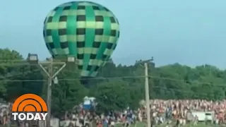 Rogue Hot-Air Balloon Crash Caught On Video | TODAY