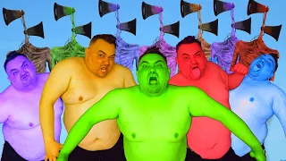 Team Hulk VS All Color Team Siren Head