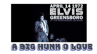 Elvis Presley Rare Live A big Hunk o' love live in Greensboro Coliseum