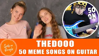 Girls On Omegle - TheDooo - 50 MEME SONGS on GUITAR. Reaction