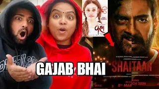 Shaitaan Trailer Vs Vash Trailer | Ajay Devgn, R Madhavan, Jyotika | Reaction😱✨|