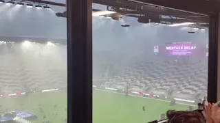 Messi y la lluvia en el estadio del Inter Miami. Se suspende la presentación?