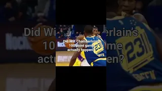 Did Wilt Chamberlains 100 point game actually happen? #shorts #nba