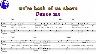 Leonard Cohen-Dance me to the end of love karaoke sheet music,MR for players,chorus add(Ye karaoke)