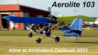 Alina Flying her Aerolite 103 at Oshkosh 2023