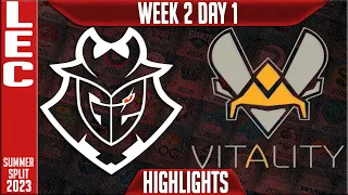 G2 vs VIT Highlights | LEC Summer 2023 W2D1 | G2 Esports vs Team Vitlaity