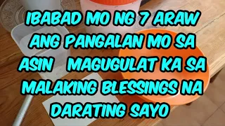 Ibabad mo ang Pangalan mo sa Asin Magugulat ka sa Resultang hatid @Soul-Power1111