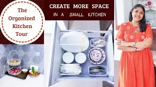 Organized Kitchen Cabinets & Drawers / How To Organize Indian Kitchen / Indian Kitchen Tour