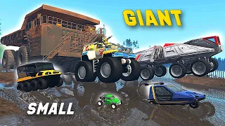 Giant Cars VS Small Cars Fight - BeamNG Drive