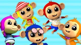 lima monyet kecil | lagu bayi | sajak anak-anak | Five Little Monkeys | Nursery Song | Kids Rhyme