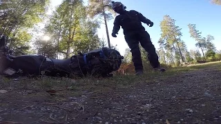 BMW f 650 gs crash in the woods