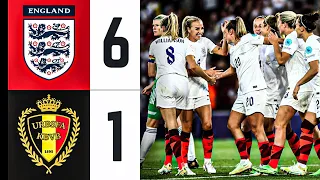 ENGLAND vs BELGIUM 6-1  Women’s Football Highlights Arnold Clark Cup HD