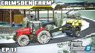 WEIRD DAY! FIELD SWAP & WINTER WONDERLAND | Calmsden Farm | Farming Simulator 22 - Episode 13