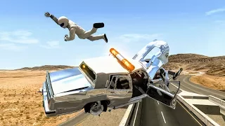 Spike Strip High Speed Crashes #23 – BeamNG Drive