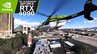 Microsoft Flight Simulator [RTX4090 4K Ultra DLSS3] Bell 407 over Las Vegas || Sunny/Rainy weather