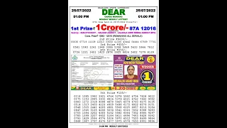 01:00PM 25/07/2022 Nagaland State Lottery #Lottery Sambad #Lottery Result #DEAR Lottery Sambad