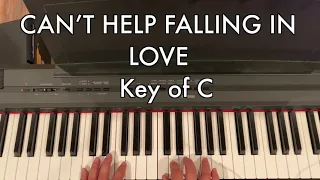 CAN’T HELP FALLING IN LOVE(Elvis) Piano Tutorial/For Beginners/Made Easy