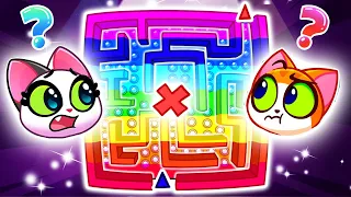 HEY! WHAT?! Escape Room Challenge 🙀😻Giant Inflatable Maze 🫢❓ by Purr-Purr Tails