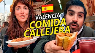 Probamos COMIDA CALLEJERA en ESPAÑA 🇪🇸 Especial Fallas de Valencia | VUELTALMUN