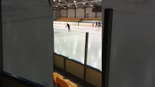 1. Deniss Vasiljevs & his coach Stéphane Lambiel. Open practice in Daugavpils 11.05.2018.