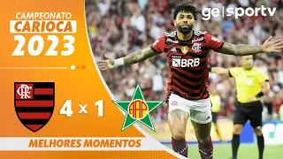 FLAMENGO 4 X 1 PORTUGUESA-RJ | MELHORES MOMENTOS | 1ª RODADA CARIOCA 2023 | ge.globo