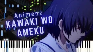 [Animenz] Kawaki wo Ameku (Crying for Rain) - Domestic na Kanojo OP [Synthesia Piano Tutorial]