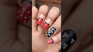 Mickey Mouse nail art💅💅💅💅 ❤🤍🖤💅💅💅💅💅💅