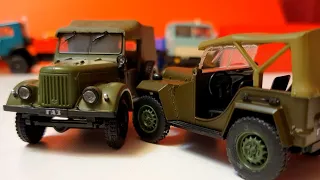 Show my table cars. GAZ - 67B, GAZ - 69. Driving by hand mod