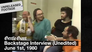 *UNRELEASED FOOTAGE* Gentle Giant Backstage Interview on June 1st, 1980.