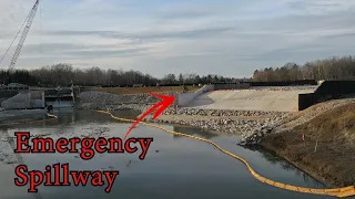 Smallwood Dam Progress! - Emergency Spillway Near Completion!-Low Level Outlet- Drone - Dam Collapse