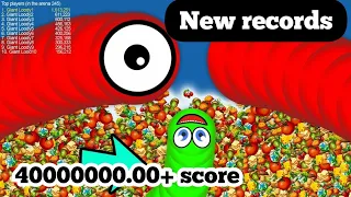 WormsZone.io Biggest Slither Snake 4,2200,000+ Score World Record Top 01 Epic Worms Zoneio Gameplay