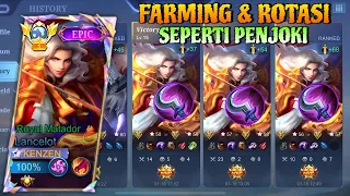 CARA FARMING LANCELOT SEPERTI PENJOKI‼️(Auto Win) GLOBAL LANCELOT BEST BUILD & EMBLEM - MLBB