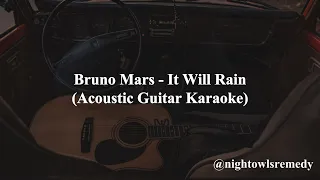 Bruno Mars - It Will Rain (Acoustic Guitar Karaoke)