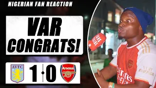 ASTON VILLA 1-0 ARSENAL  ( Godfrey  - NIGERIAN FAN REACTION) -Premier League 23-24 HIGHLIGHTS