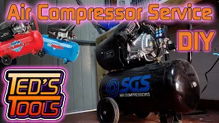 How to Service an Air Compressor - Oil Change on Clarke, SGS, Airmaster, etc