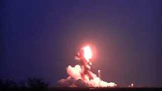 Antares Rocket Explosion from Press Site